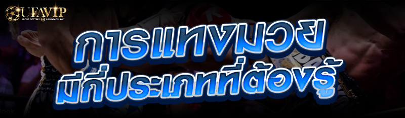 การแทงมวยมีกี่ประเภทที่ต้องรู้ 